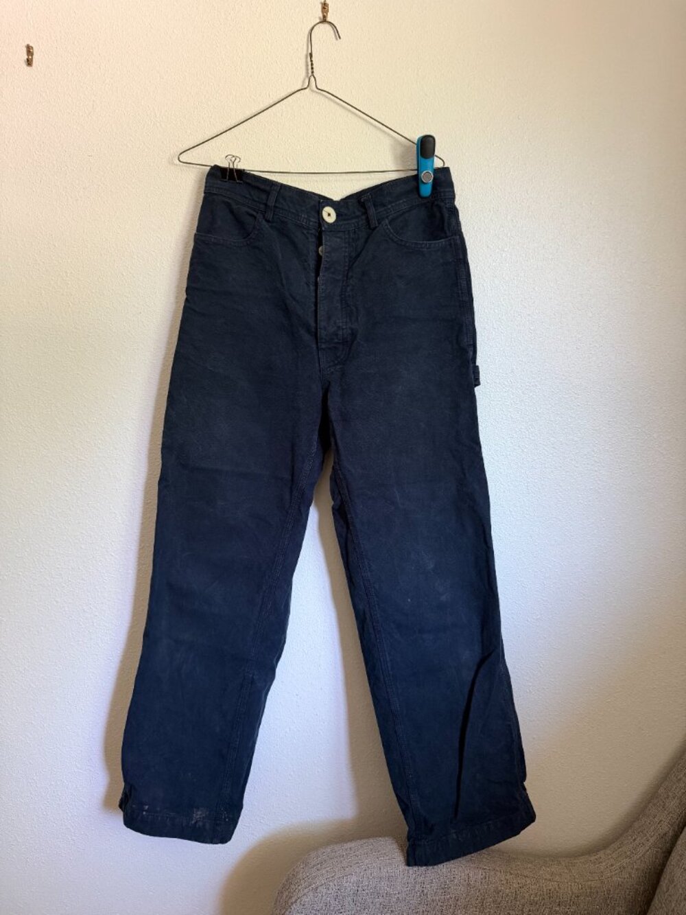 Jesse Kamm 'Handy Pant' Size 10 Navy Blue